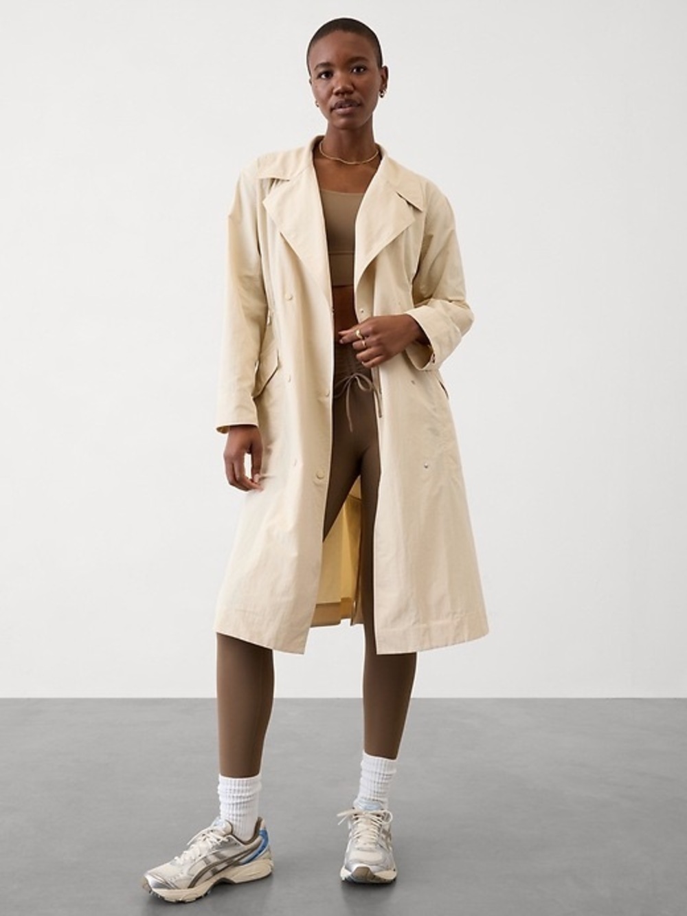 *New* Athleta Luna Trench Jacket, Size Medium - Picture 2 of 6